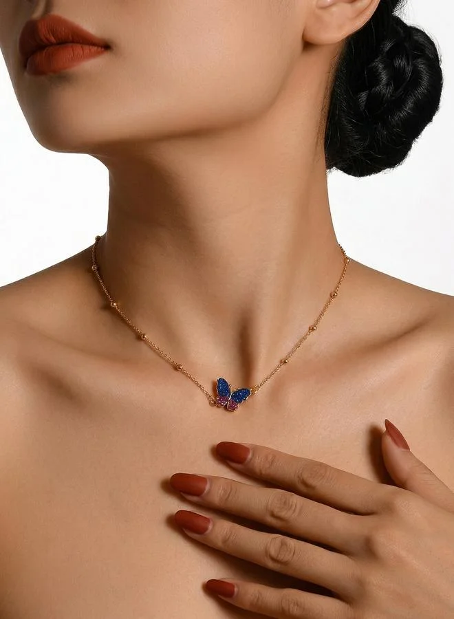 تايك تو Butterfly Pendant Necklace