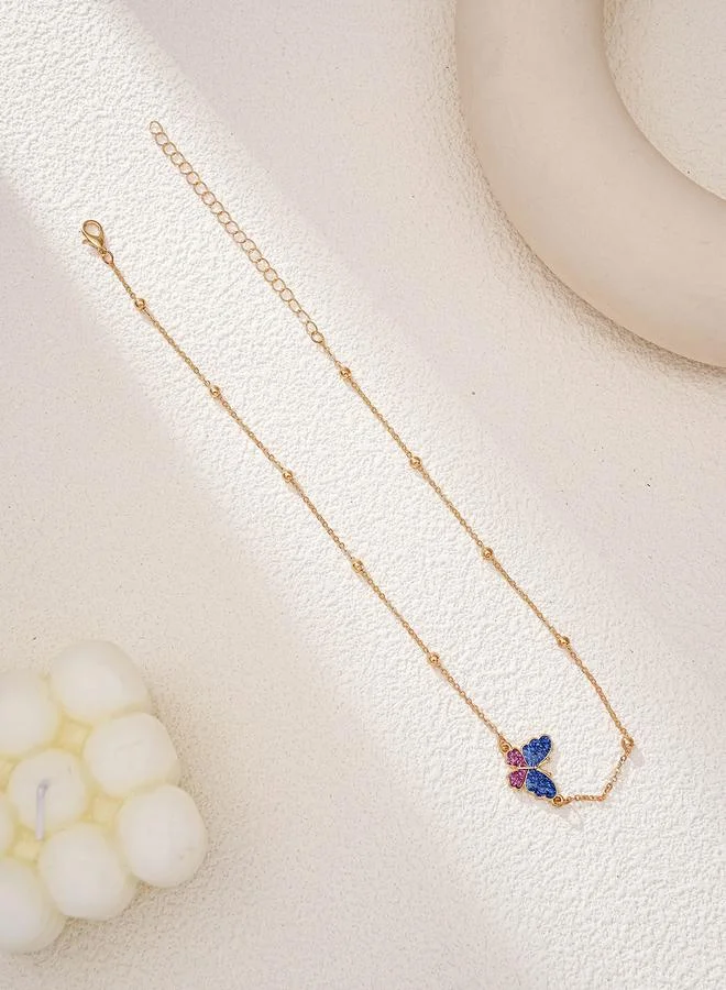 تايك تو Butterfly Pendant Necklace