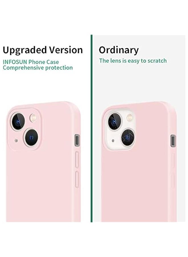 Generic Compatible with apple iPhone 13 Full Coverage for Protective Case, Ultra Slim Soft Silicone Gel TPU Cover, Matte Surface Ultra-Thin Case, for iPhone 13 (Pink)  - Image 3