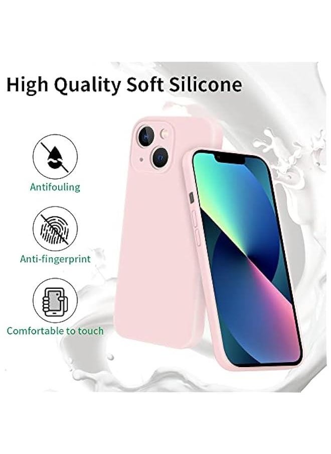 Generic Compatible with apple iPhone 13 Full Coverage for Protective Case, Ultra Slim Soft Silicone Gel TPU Cover, Matte Surface Ultra-Thin Case, for iPhone 13 (Pink)  - Image 4
