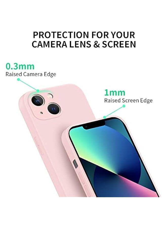 Generic Compatible with apple iPhone 13 Full Coverage for Protective Case, Ultra Slim Soft Silicone Gel TPU Cover, Matte Surface Ultra-Thin Case, for iPhone 13 (Pink)  - Image 5