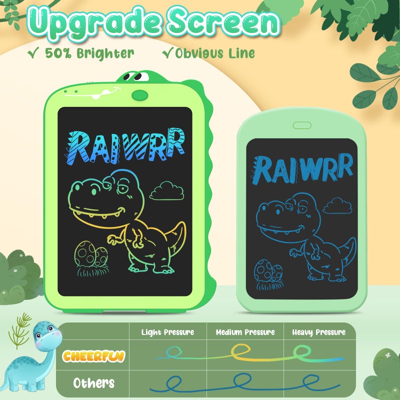 CHEERFUN هدايا عيد الفصح للأطفال لوح كتابة LCD للأطفال ألعاب 8.5" ألعاب تعليمية للأطفال لوح رسم ألعاب ديناصور للأطفال من 3 إلى 7 سنوات أفكار هدايا عيد الميلاد لوح رسم مضيء - Image 2