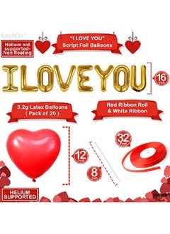 I Love You Balloons And Heart Balloons Pack Of 30 | Red Heart Balloons For Romantic Decorations Special Night | I Love You Balloons For Him Her | Heart Shaped Balloons For Anniversary Birthday - pzsku/Z141E01BCCDE2E88FEA72Z/45/_/1652701734/d3cc8e9b-af6c-447a-a41d-0e3c35e8d868