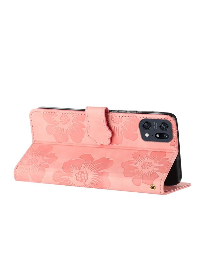 اس-توب جراب هاتف جلدي بنقشة زهور لهاتف OPPO Reno8 Pro 5G - Image 5