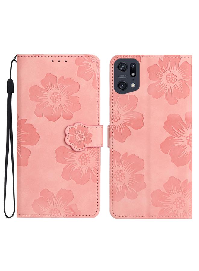 اس-توب جراب هاتف جلدي بنقشة زهور لهاتف OPPO Reno8 Pro 5G - Image 1