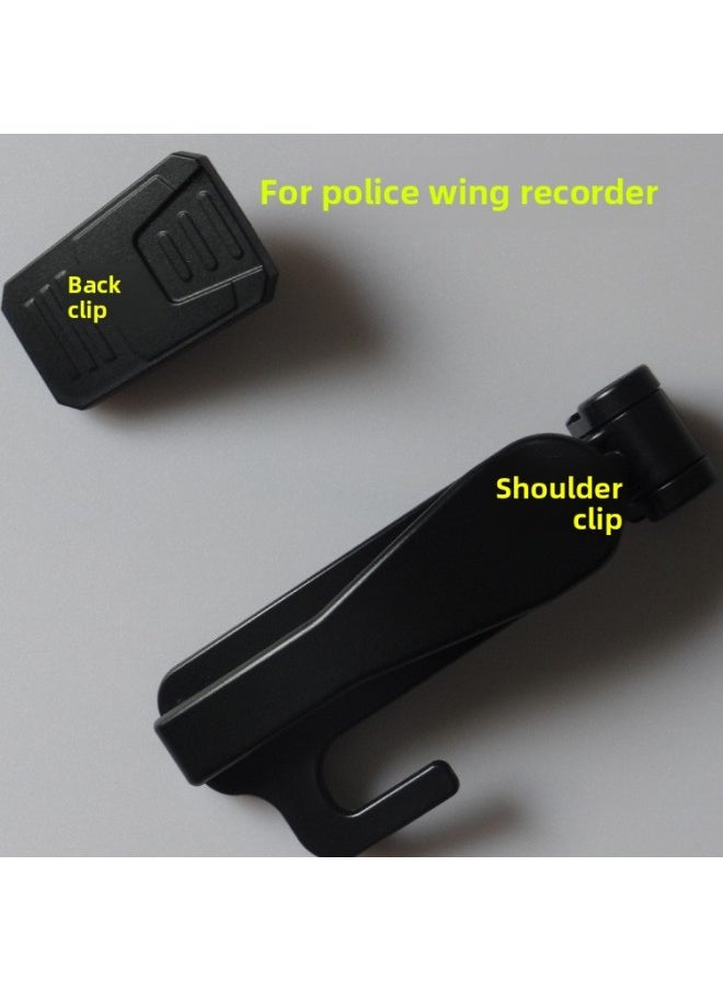 Generic Police Wing Law Enforcement Recorder Shoulder Clip Back Clip Protective Case Back Shoulder Strap Clip V3 T2 T1 T3 T5 T6-Body Color:Recorder Back Clip  - Image 2