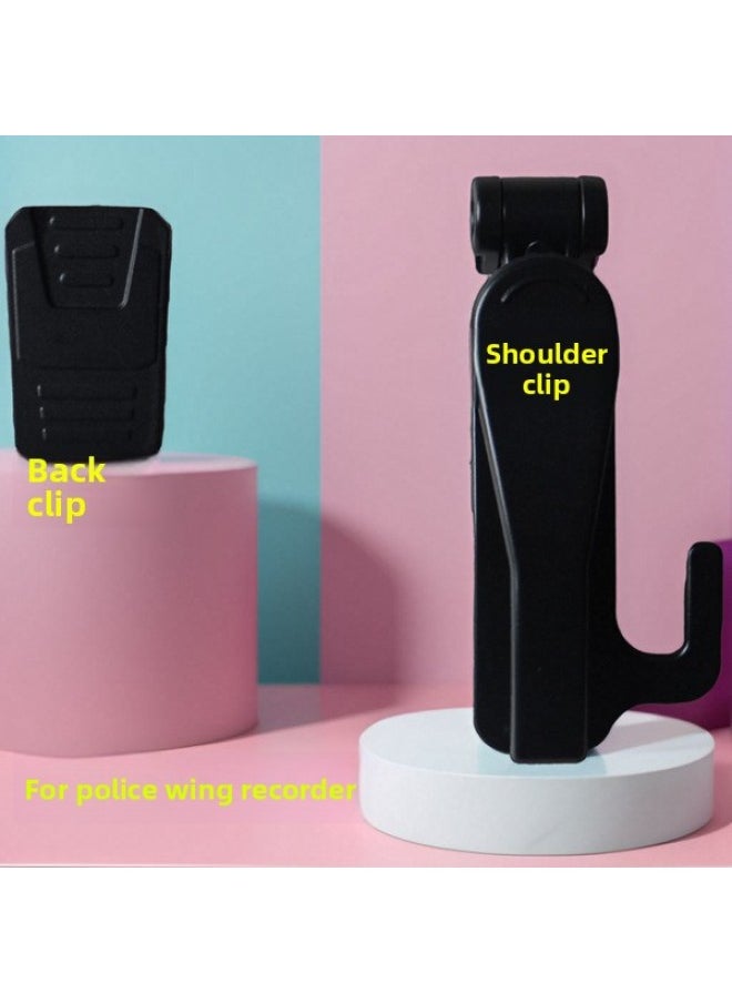 Generic Police Wing Law Enforcement Recorder Shoulder Clip Back Clip Protective Case Back Shoulder Strap Clip V3 T2 T1 T3 T5 T6-Body Color:Recorder Back Clip  - Image 1