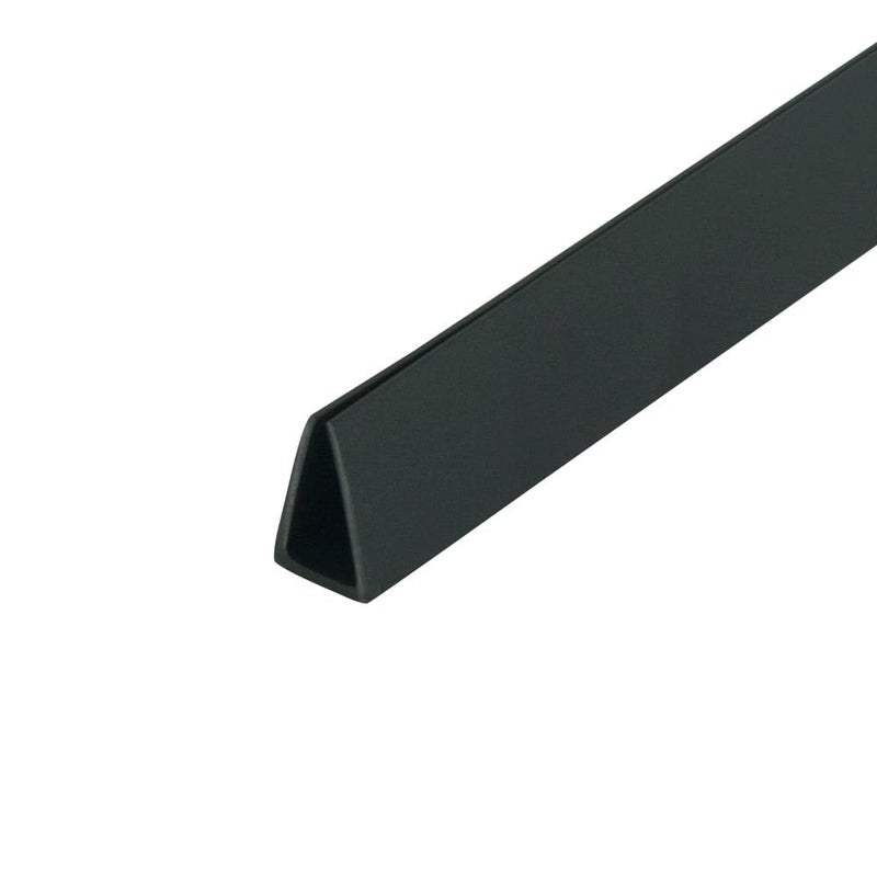 Outwater Plastics Black 14 Styrene Plastic UChannelCChannel 46 Inch Lengths Pack of 2 - Image 1