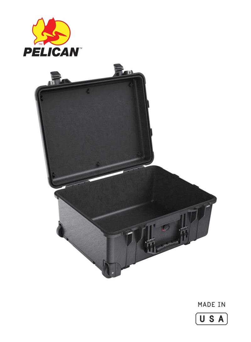 Pelican 1560 Protector Case, Black, Empty IP67 Waterproof Wheeled Hard Case - Image 1