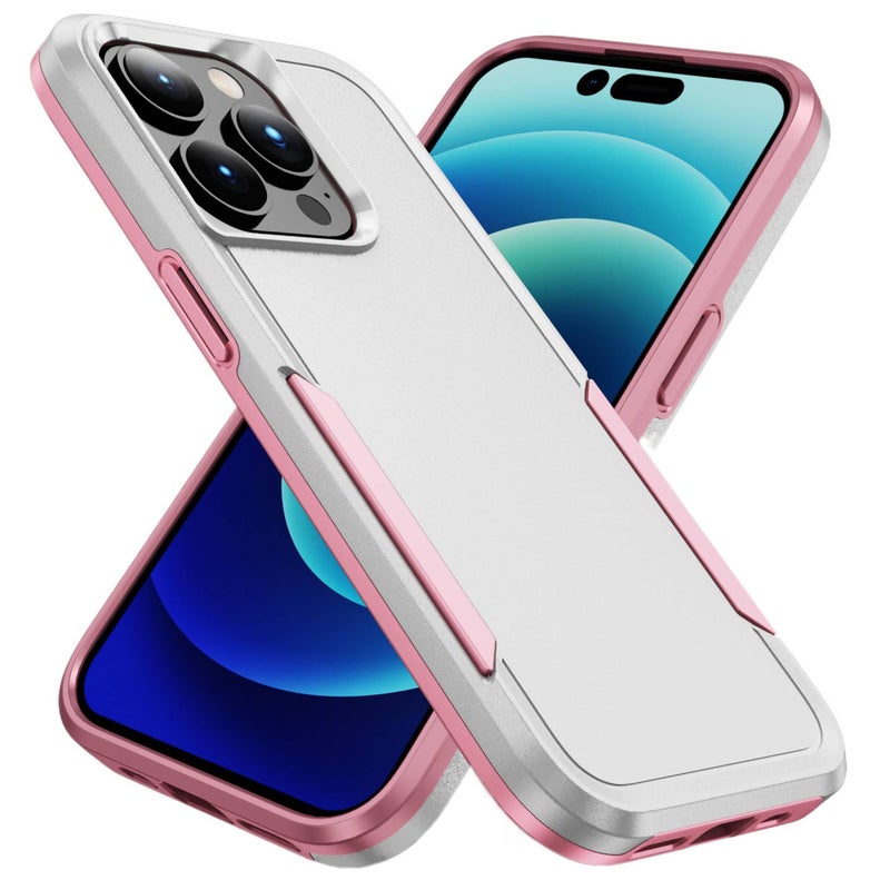 BB غطاء واقي بPC لـ iPhone 15 / 15 Plus / 15 Pro / 15 Pro Max مع حماية من السقوط ومقاوم لبصمات الأصابع مع مقاوم للصدمات مع مقاوم للخدش باللون أبيض باللون الأبيض - Image 1