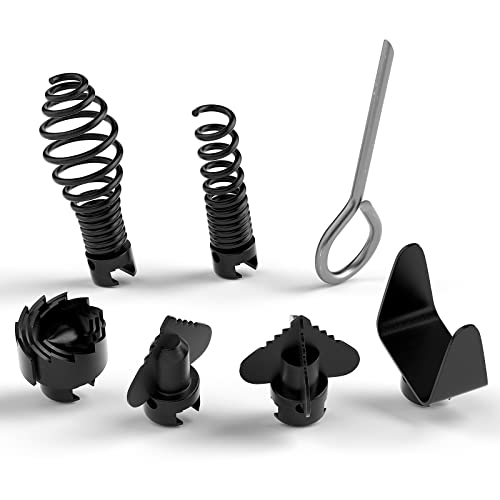 FEITON 7PCS Drain Cleaner Combination Cutter Head Set,16mm Manganese Steel Spring Automatic Locking Drain Dredging Cutter Head Accessories for Drain Cleaning Machines - Image 1