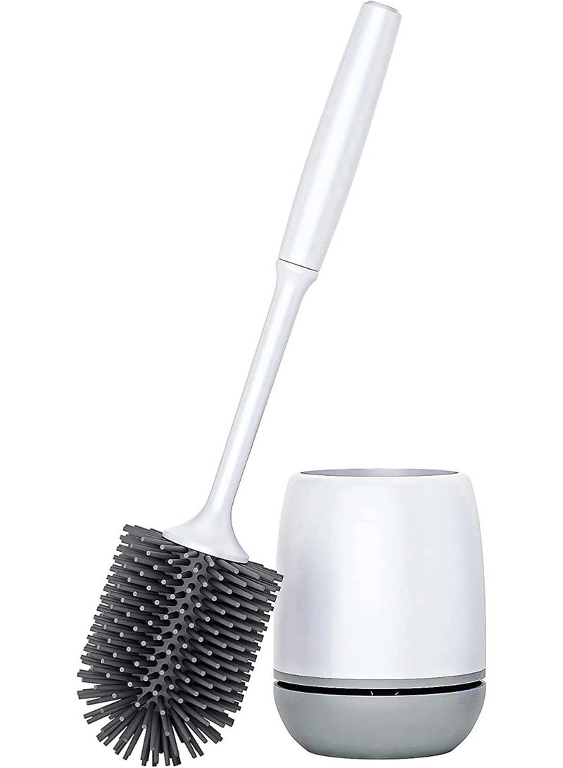 Toilet Brush, Toilet Bowl Brush and Holder, Toilet Cleaner Brush for Bathroom,Floor Standing & Wall Mounted Toilet Scrubber Without Drilling - Image 2