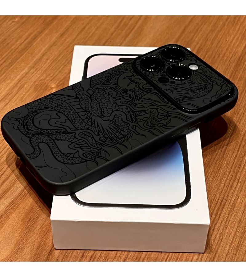 Shockproof Phone Case For iPhone 17 Pro Mixed Color Dragon Pattern - Image 3