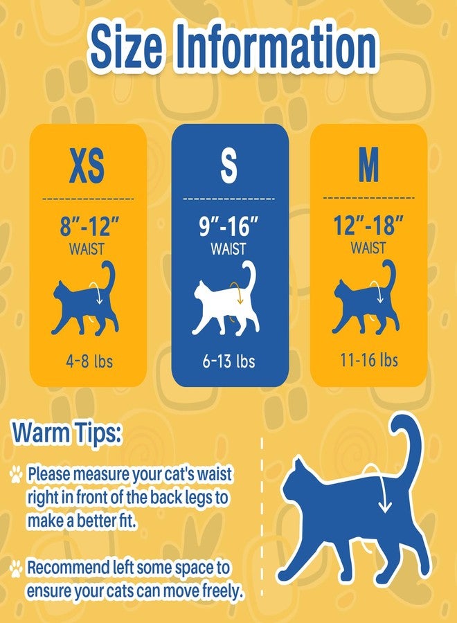 Pet Soft Disposable Cat Diapers - Diaper for Female & Male Cats, Puppy Doggie Diapers for Female Dogs with Adjustable Foam Tail Hole, Small (24Pcs, Yellow) - Image 5