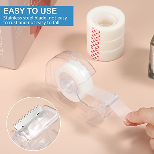 Yahenda 32 Pcs Invisible Tape and Refillable Dispensers Bulk 0.7 x 985 Inches Transparent Tape Refills Desk Dispenser for Office Home School - Image 3