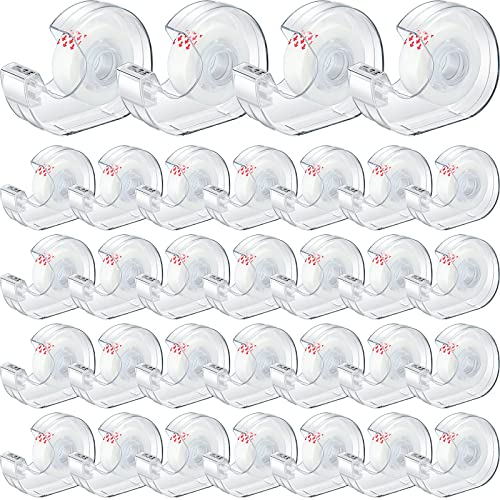 Yahenda 32 Pcs Invisible Tape and Refillable Dispensers Bulk 0.7 x 985 Inches Transparent Tape Refills Desk Dispenser for Office Home School - Image 1