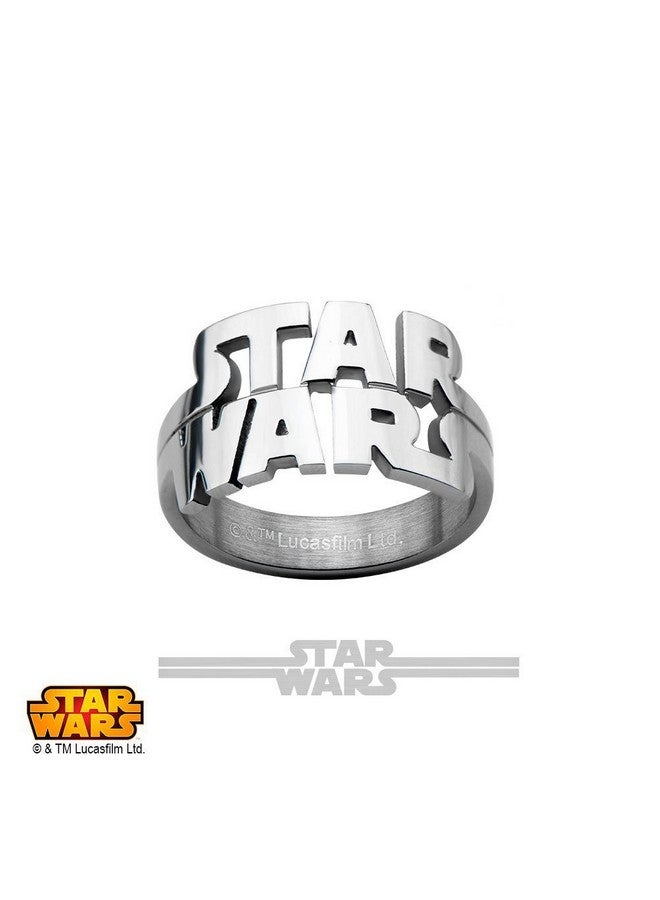 STAR WARS Jewelry Cut Out Logo Stainless Steel Ring Size 6 - Image 4