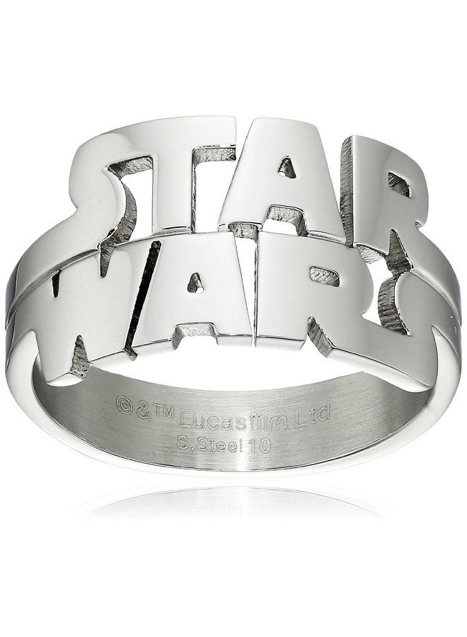 STAR WARS Jewelry Cut Out Logo Stainless Steel Ring Size 6 - Image 1