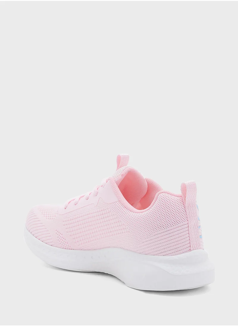 جينجر Pop Color Detail Mesh Sneakers