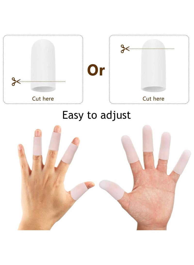 Zikra 10 Pieces Gel Finger Protector Cots Silicone Cover Cap Sleeves Support for Cracking Trigger - Image 3