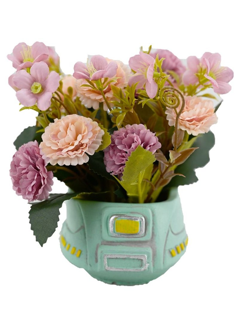 Generic Ceramic Bike With Flowers, Summer Decoration Ideas, Small Floral Antiques For Home Décor, Ceramic Antique For Coffee Table Décor, Artificial Flowers For Home Wedding Party Special Event Decorations  - Image 3