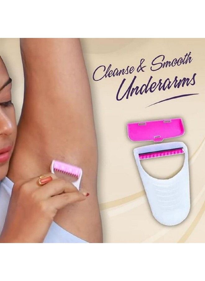 AR Underarm Razor For Women ; For Instant Hair Removal ; Easy To Use Disposable And Washable ; Platinum Coated Water Resistant Blades  - Image 3