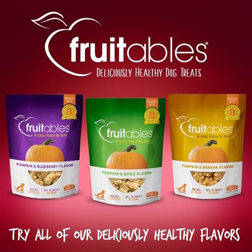 Fruitables Baked Dog Treats, Healthy Pumpkin Treat for Dogs, Low Calorie & Delicious, Free of Wheat, Corn and Soy, Made in the USA, Apple and Crispy Bacon Flavor, 7oz - Image 2