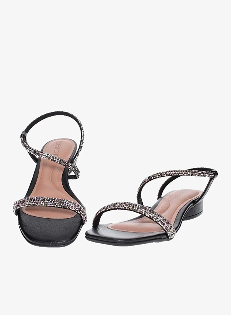 Beira Rio Black Heels Sandal for Women – Stylish Ladies Heel Sandals & Sling Back Heels for Girls for Women | Best Price UAE