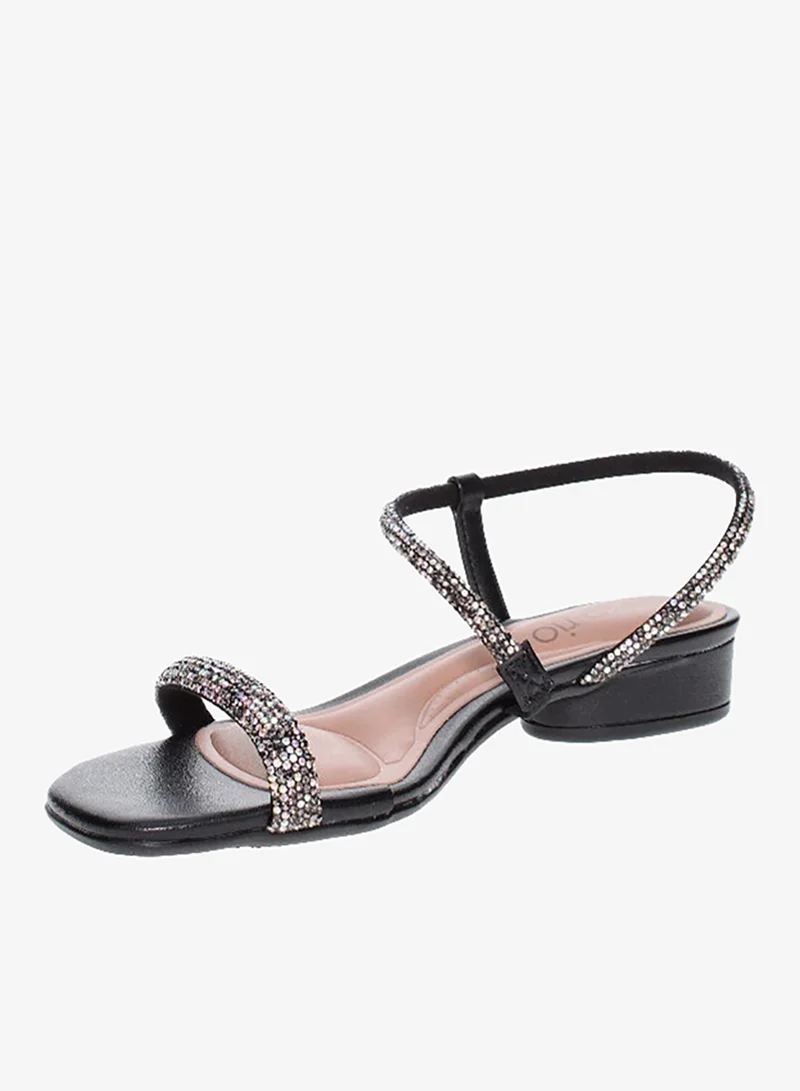 Beira Rio Black Heels Sandal for Women – Stylish Ladies Heel Sandals & Sling Back Heels for Girls for Women | Best Price UAE