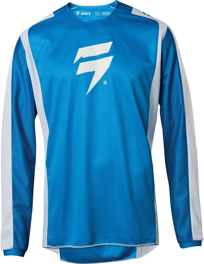 Shift Whit3 Label Race 2 MX Jersey - Large Blue White - Image 1