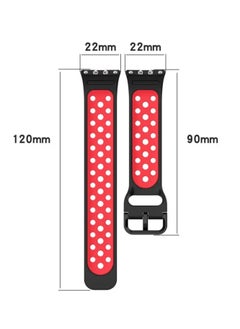 Generic Soft Watchbands Compatible with Samsung Galaxy Fit3 SM-R390 Silicone Sport Wristband Band Replacement Bracelet Quick Release Straps (Black+White)  - Image 5