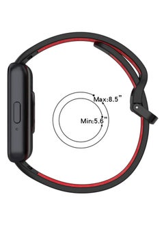 Generic Soft Watchbands Compatible with Samsung Galaxy Fit3 SM-R390 Silicone Sport Wristband Band Replacement Bracelet Quick Release Straps (Black+White)  - Image 4