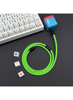 Color Matching Super Soft Silicone Data Cable For Apple For Iphone15 For Huawei For Xiaomi Mobile Phone Super Fast Charging-Color:2 M USB To For Iphone 12W-Model:Green Black Shell Slider