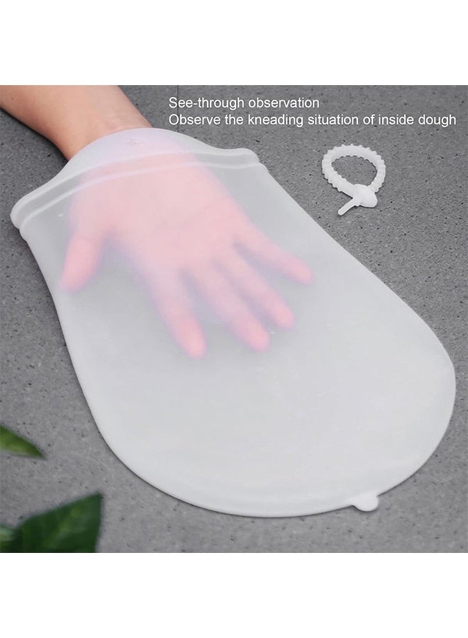 YJ Silicone Dough Kneading Bag, 1pc Large Flour Mixing Bag 36x26cm, Reusable Non-Stick Kneading Bag for Bread Pastry Pizza, Multifunctional Dough Bag for Restaurant Kitchen and Home Baking, (Transparent) - Image 4