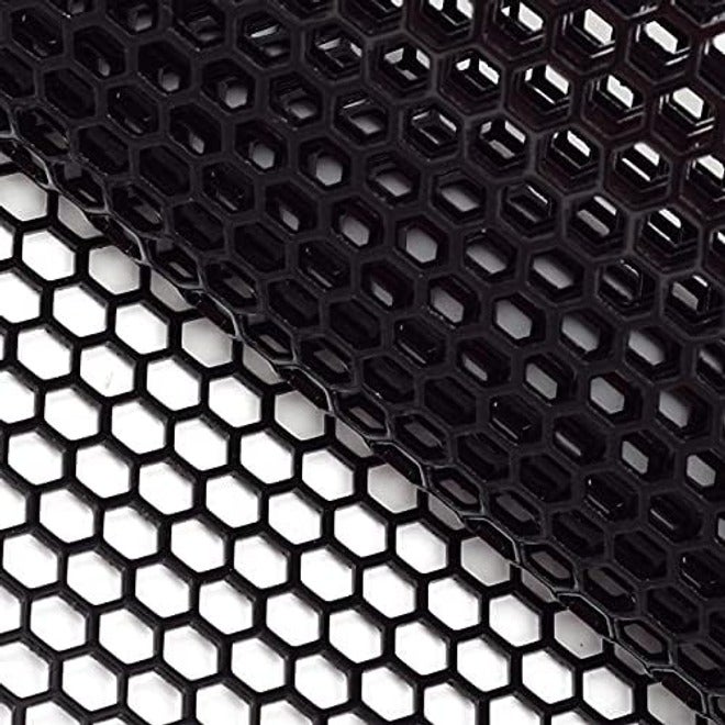 AggAuto 40"x13" Car Grill Mesh - Black Aluminum Alloy Rhombic Hole Bumper Grille Insert, Universal Fit - Image 4