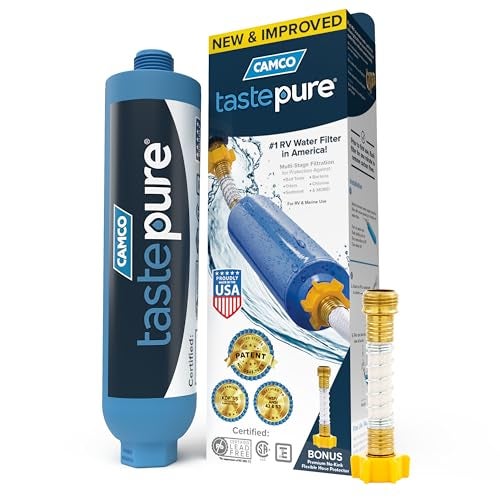 Camco 40013 TastePURE KDF/Carbon Water Filter , Blue - Image 1