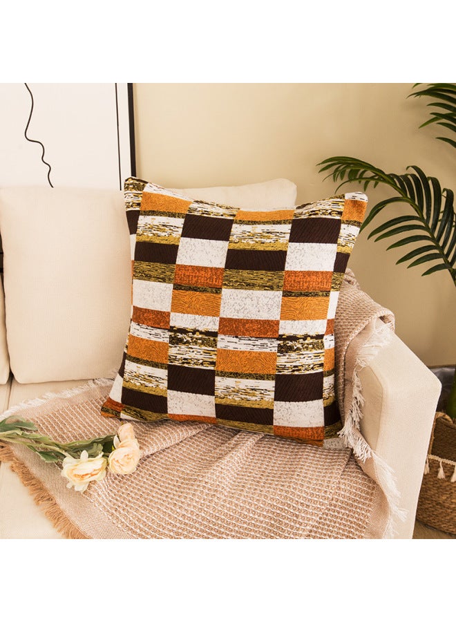 Chenille Jacquard Pillowcase Modern Office Cushion Backrest Living Room Cushion Model Room Sofa Pillow Light Luxury