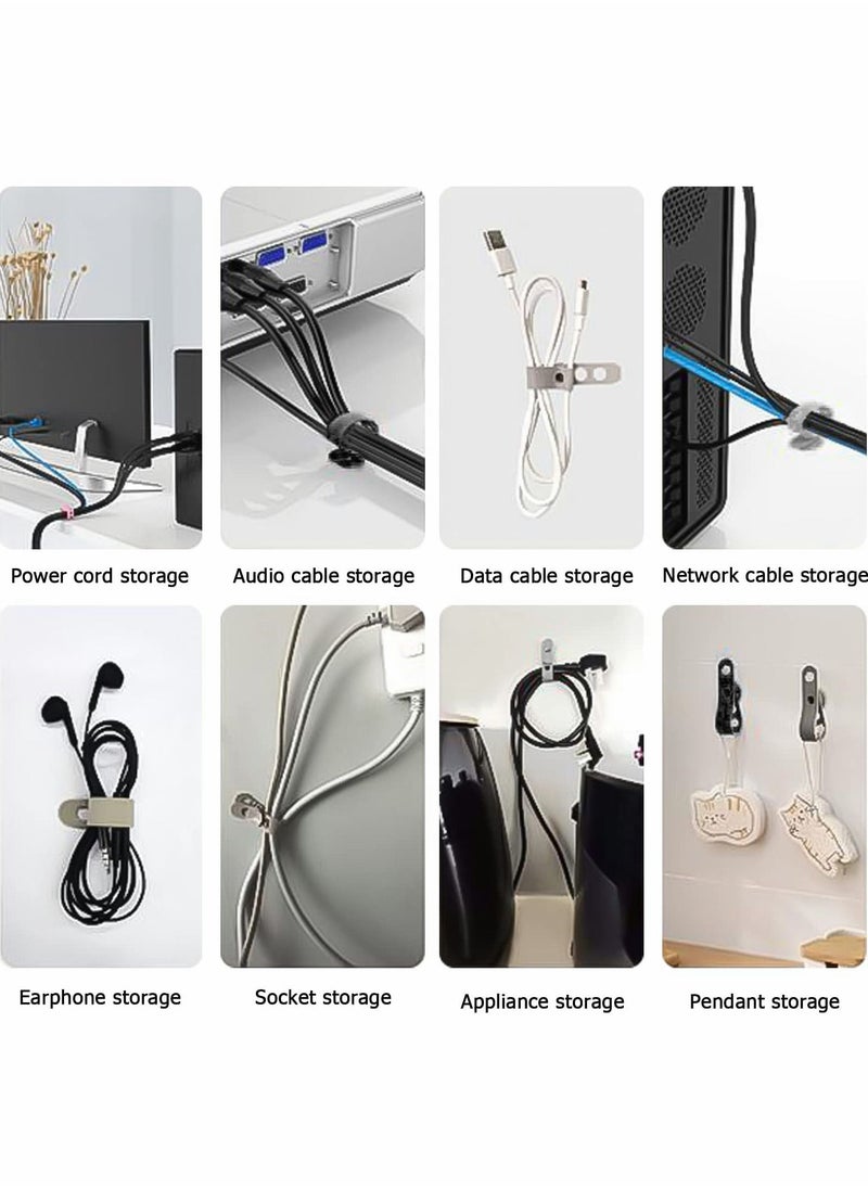 Generic Silicone Cable Ties, 16Pcs Reusable Cord Organizer with Suction Cup  - Image 3