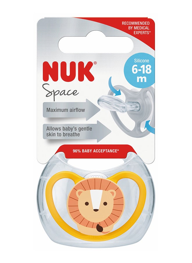 NUK Pacifier Space 6 18M 1Pc (Lion)