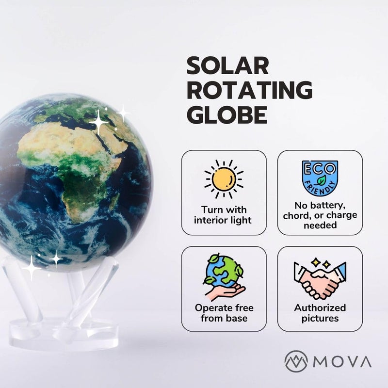 MOVA Globe Earth with Clouds 4.5" - Image 3
