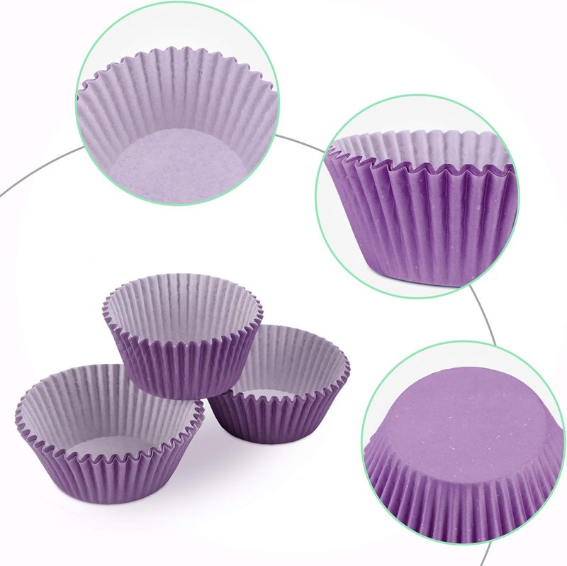 TRUSBER Baking Cups, 100 pieces Cupcake Wrappers Nonstick Muffin Molds Holders for Wedding, Birthday, Baby Shower or Holiday Party - Image 5