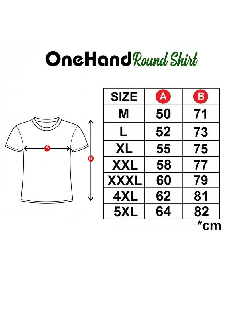 وان هاند تي شيرت قطن مطبوع "كن حرآ" كم قصير برقبه دائرية - اسود - Image 4