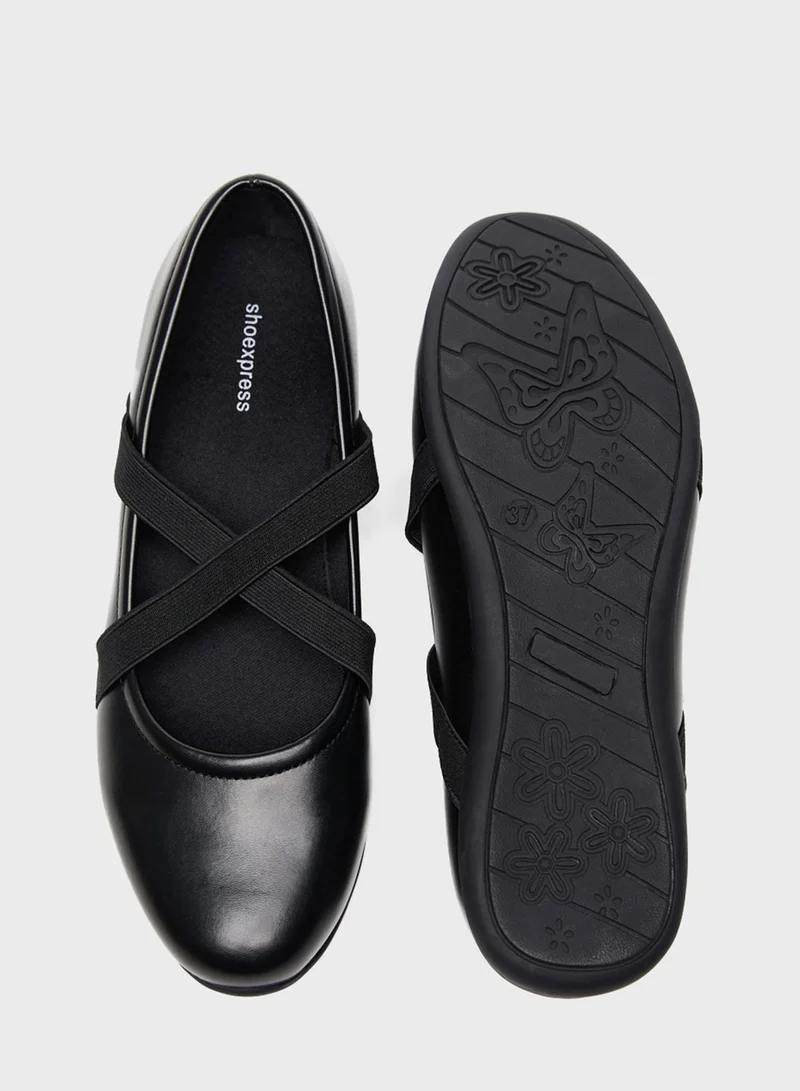 shoexpress Kids Round Toe Ballerinas