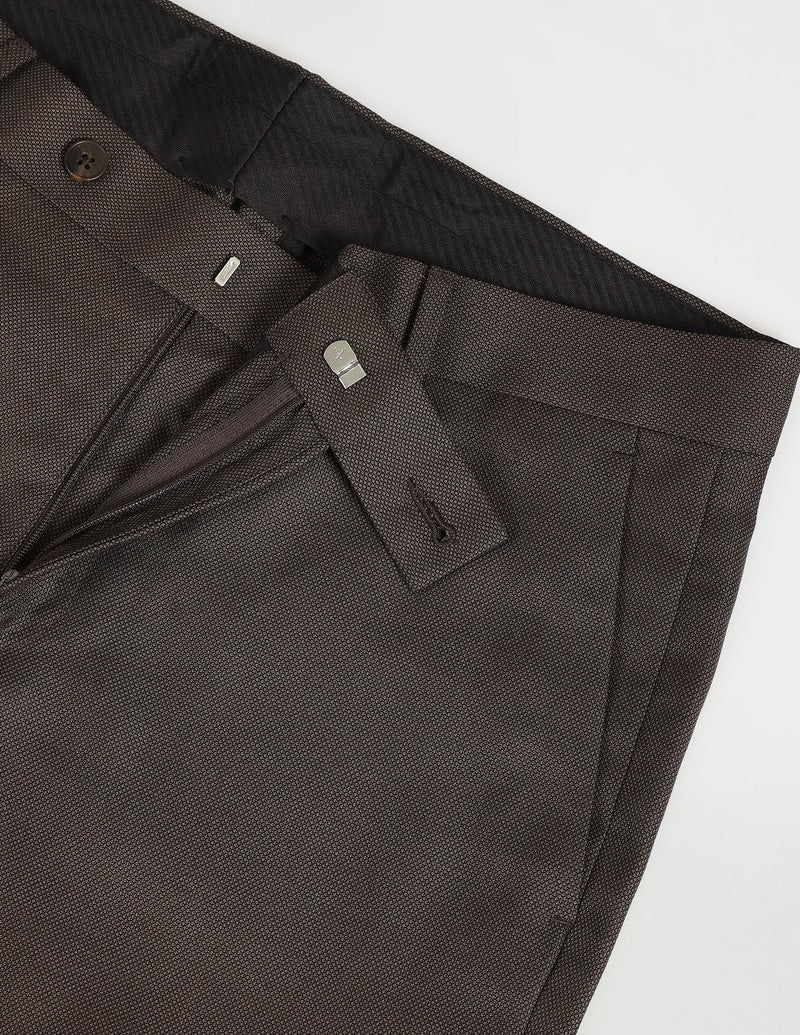Arrow Men Regular fit Polyester SolidMid riseTrousers(ARADOTR3225_Brown_32) - Image 3