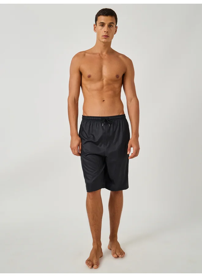 Styli Styli Solid Regular Fit Swim Shorts with Drawcord