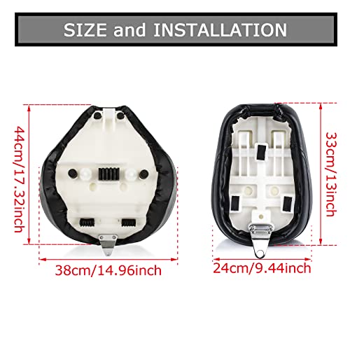 psler وسادة مقعد السائق الأمامي وراكب المقعد الخلفي PSLER ل XVS 650 V-Star 650 1998-2023 - Image 4