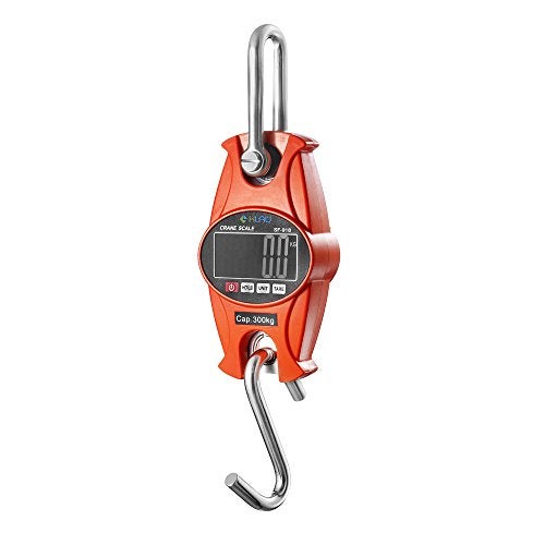 Klau Digital Scale 300 kg / 600 lb SF-918 Postal Scales Industrial Heavy Duty Crane Scale Orange for Home Farm Hunting - Image 1