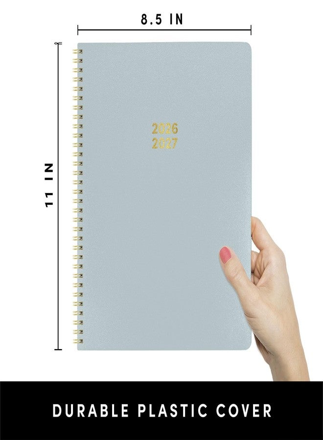 ببرج مخطط بيبرج الشهري والسنوي لمدة عامين، ٢٤ شهرًا (يناير ٢٠٢٦ - ديسمبر ٢٠٢٧)، ٨.٥ بوصة × ١١ بوصة، مُجلّد حلزونيًا، مخطط ٢٠٢٦-٢٠٢٧ مع عرض شهري وسنوي، صفحات للملاحظات وجداول تتبع - رمادي داكن - Image 2