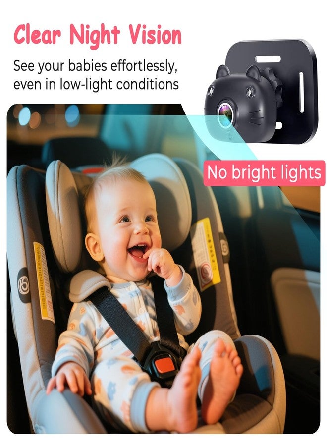 Befumly 2-Kids Baby Car Camera Recording: HD 1080P Dual Backseat Cameras with 7” Split-Screen Display - Night Vision, 360° Rotation, Easy Installion for Twins & Siblings - Image 4