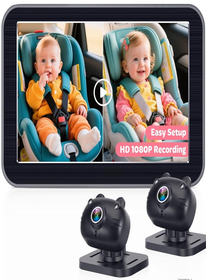 Befumly 2-Kids Baby Car Camera Recording: HD 1080P Dual Backseat Cameras with 7” Split-Screen Display - Night Vision, 360° Rotation, Easy Installion for Twins & Siblings - Image 1